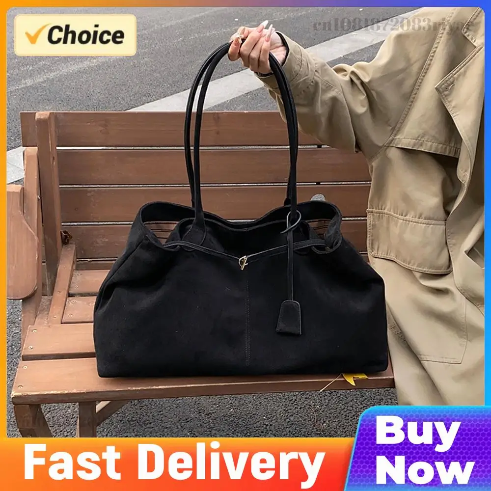 

Женская замшевая сумка-тоут однотонного цвета, вместительная, модная, для работы, путешествий и шопинга