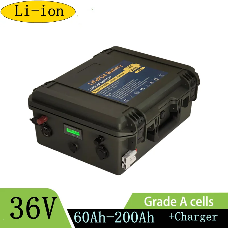 36V 60Ah 80Ah 100Ah 120Ah 150Ah 160Ah 200Ah Lithium Ion Battery for 3500W Fishing Boat Propeller Camper Yachts Sailing RV