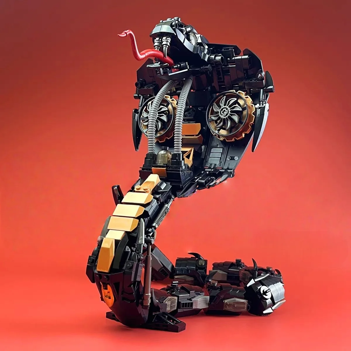 

Креативный механический конструктор «Черная кобра»: сборная модель змеи Dendroaspis Polylepis, коллекция MOC-блоков, декоративные игрушки, подарок для мальчиков