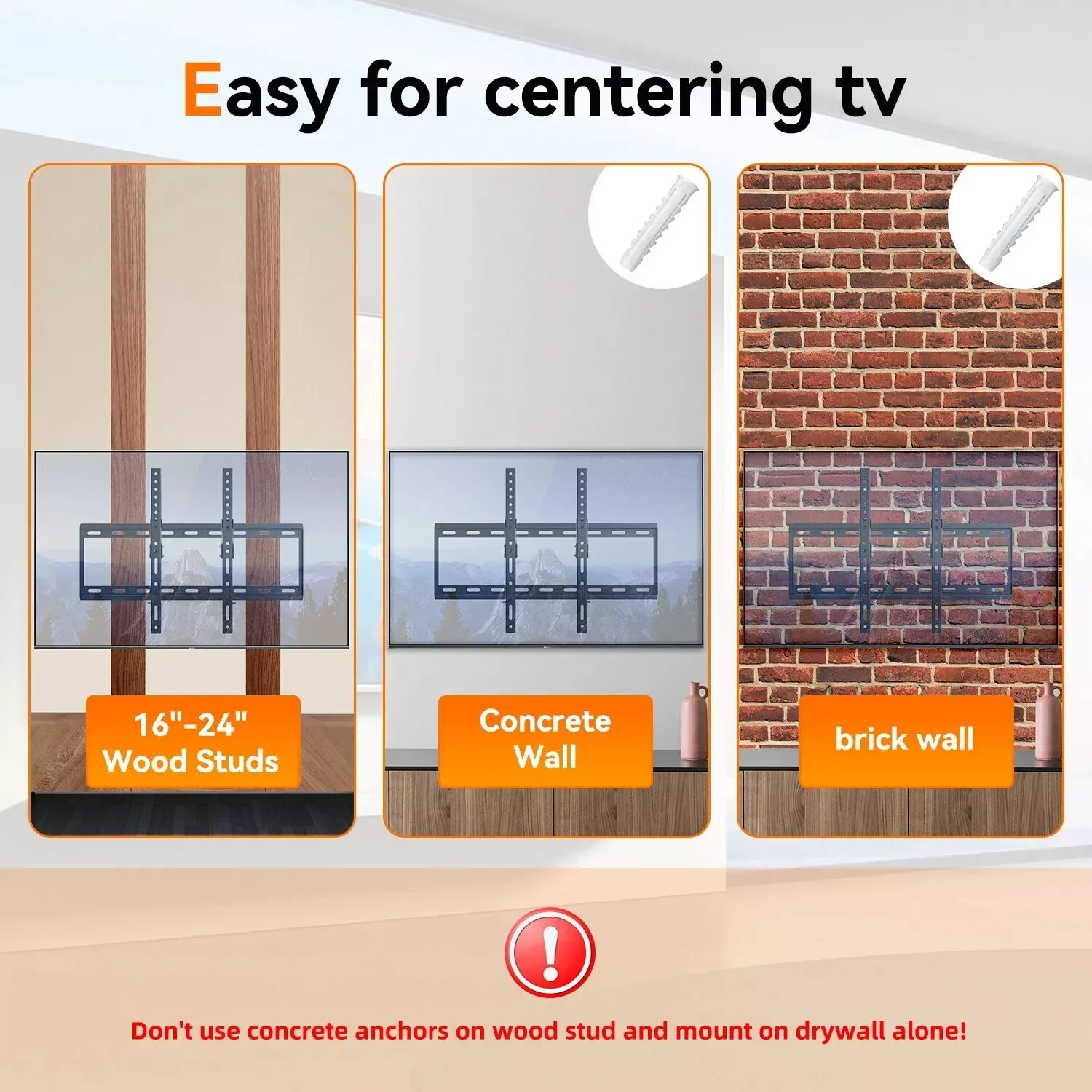 Fixed TV Wall Mount Monitor Holder Adjustable TV Bracket Tilt Television Support 32 37 40 42 43 46 47 50 52 55 60 65 70in Screen