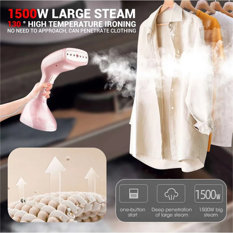 Handheld Garment Steamer Iron Home Electric Steam Cleaner Portable Home Appliance Mite Removal Flat Ironing Clothes Steamer