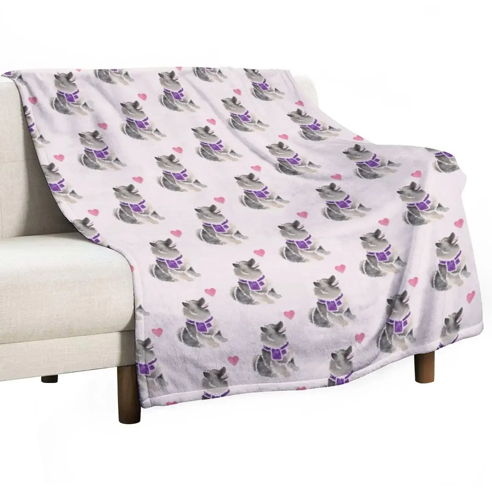Watercolour Keeshond 2 Throw Blanket valentine gift ideas Bed Fashionable funny gift Sleeping Bag Soft Big for sofa Blankets
