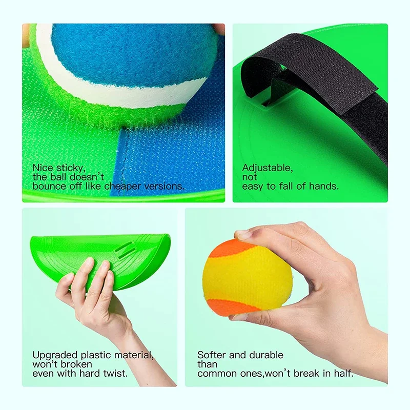 Jogando e capturando bola alvo adesiva conjunto brinquedo de praia família quintal jogo ao ar livre gramado brinquedo das crianças tênis