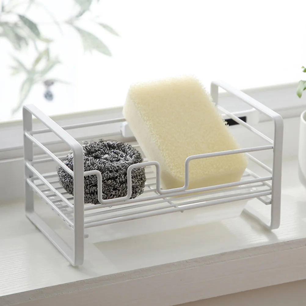 

Dishcloth Sponge Draining Storage Holder Hollow Design Kitchen Sink Shelf Bathroom Rack Sink Organizer Drainage Rack Kitchen