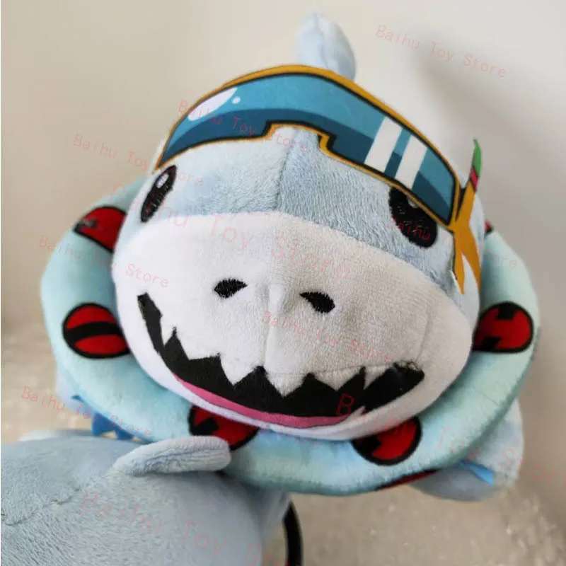 Jeff Plush Cute Jeff The Land Shark Plushie Cartoon Shark Online Star Soft Stuffed Home Decor Pillow Doll Toy Children's Gift