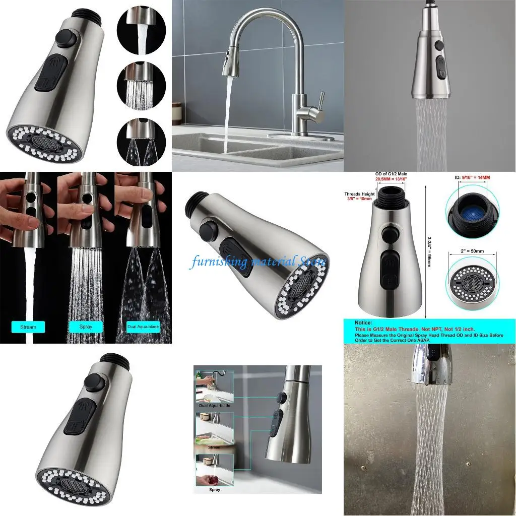 

Y5GD Global Kitchen Faucet Replacement Component Oxidation Resistant ABS Building Efficient Stream Adjustment