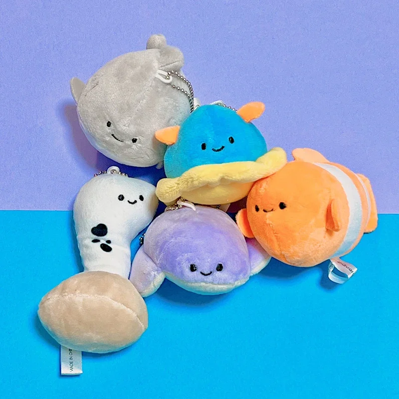 Original QUALIA Gashapon Sea's Companions Plush Manatee Shark Qversion Mini อะนิเมะ Action Figure ของเล่นของขวัญคอลเลกชัน