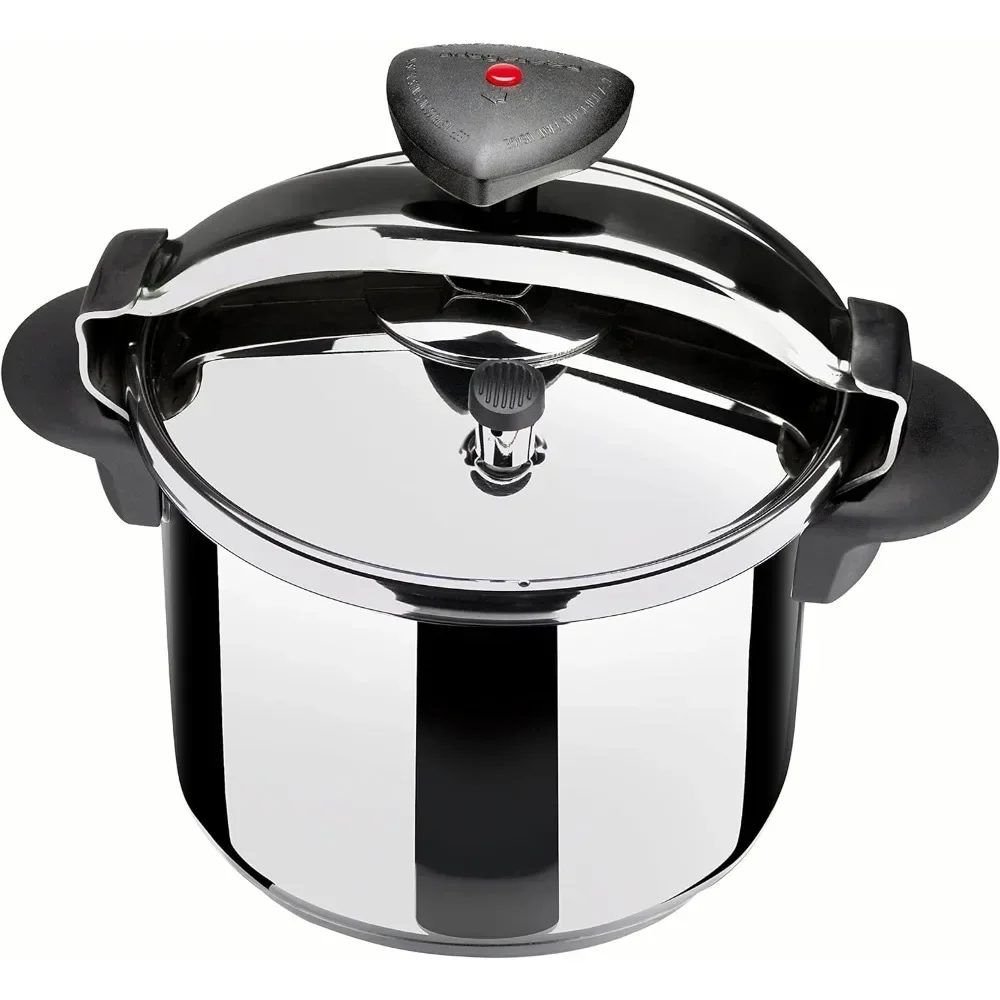 

v Star Quick Easy To Use Pressure Cooker, 18/10 Stainless Steel, Suitable for induction. Thermodiffusion bottom, 3