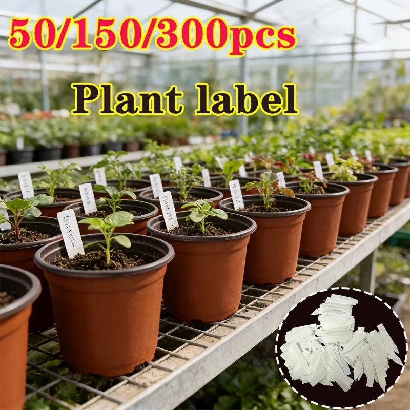 100pcs White Waterproof Plant Labels Weather Resistant Garden Markers Non-Fading Plant Tags For Nursery Stakes Pot Outdoor Plant