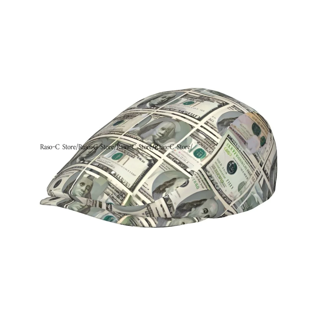 Abstract Dollar Bills Of United States Federal Reserve Franklin Portrait Newsboy Cap Classic Forward Hat Ivy Flat Cap Daily Hat