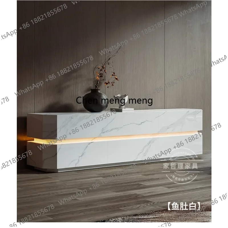 M183 TV cabinet living room new Italian minimalist high sense simple floor TV cabinet heightened