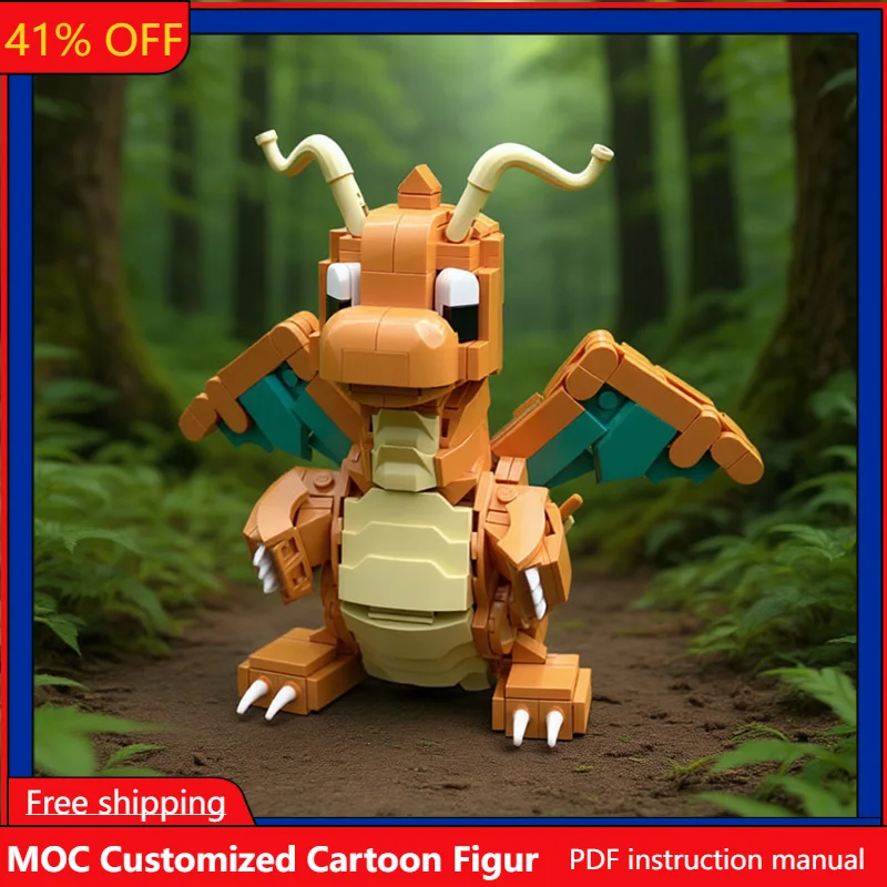 

Набор из 318 деталей: Модульный конструктор MOC «Мультяшные драконы и существа» для самостоятельной сборки, технологичная игрушка DIY, подарок на день рождения