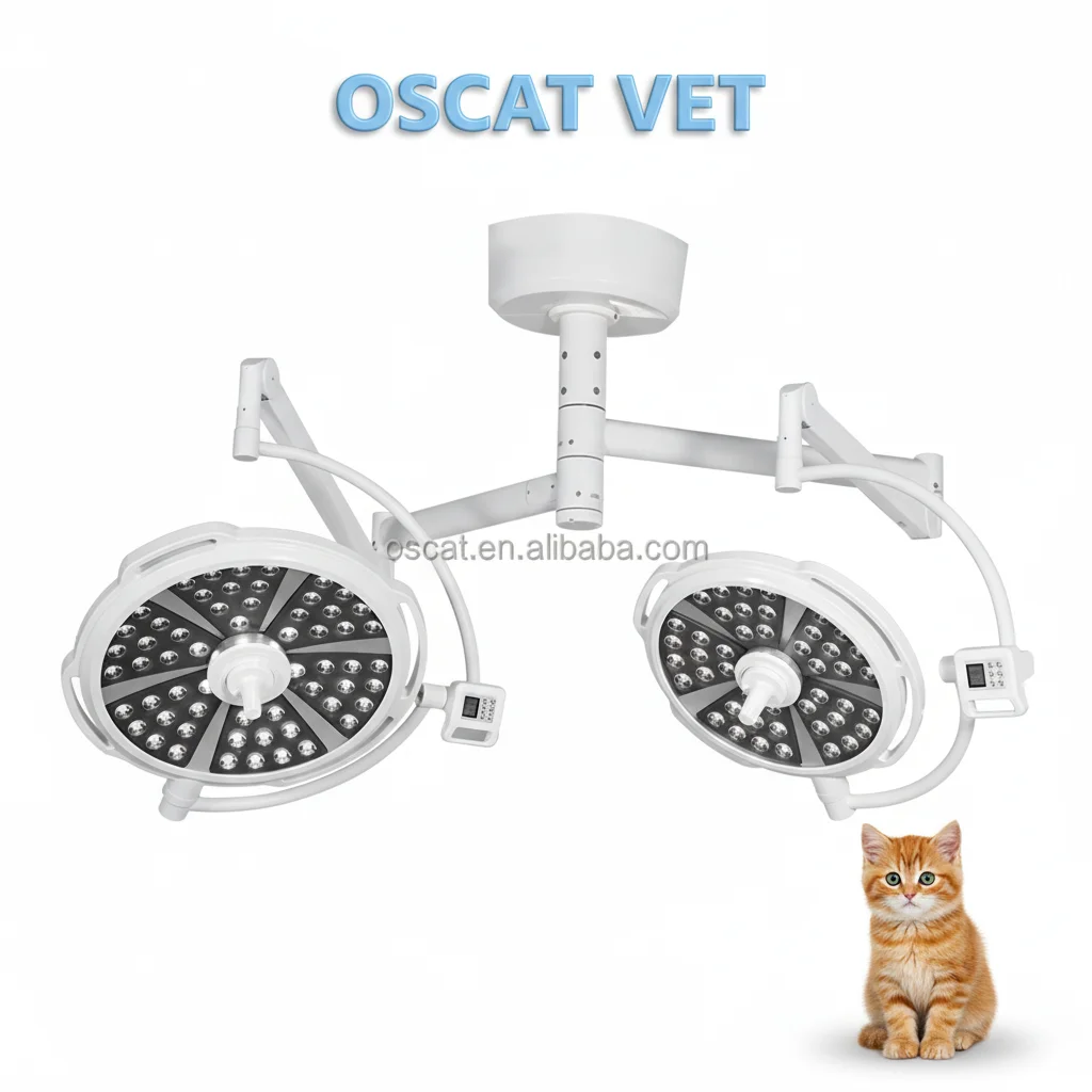 Double Head Veterinary LED Operating Lamp Veterinary Equipment For Pet Clinic UAE GCC Standard