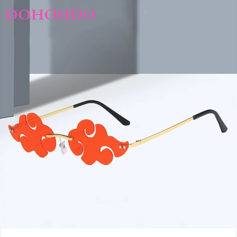 

Fashion Metal Special-shaped Rimless Sunglasses Women Brand Designer Decoration Men Street Photography Travel Sun Glasses UV400