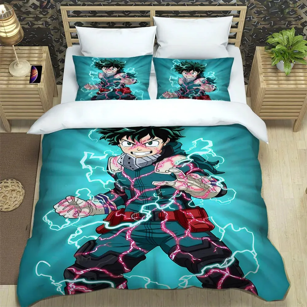 Японский аниме «Мой герой Академии», комплект постельного белья с 3D принтом, пододеяльники, наволочки Twin Full King для детей, взрослых, спальни