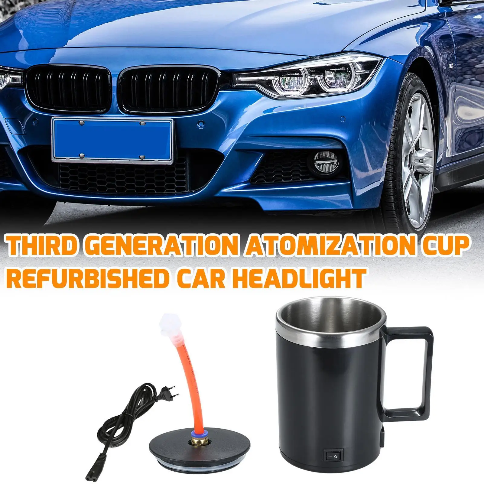 Heating Atomizing Cup Car Headlight Glass Polishd Repair Tool Spray Cup Pot With Leak Proof Nozzle Headlamp Restore Atomizer