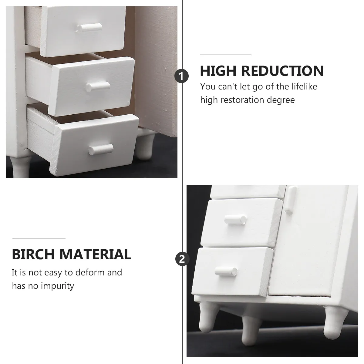 

Miniature Cabinet Superior Material Exquisite Workmanship Creative Decoration for Kids Mini House Artistic Mini Ornament