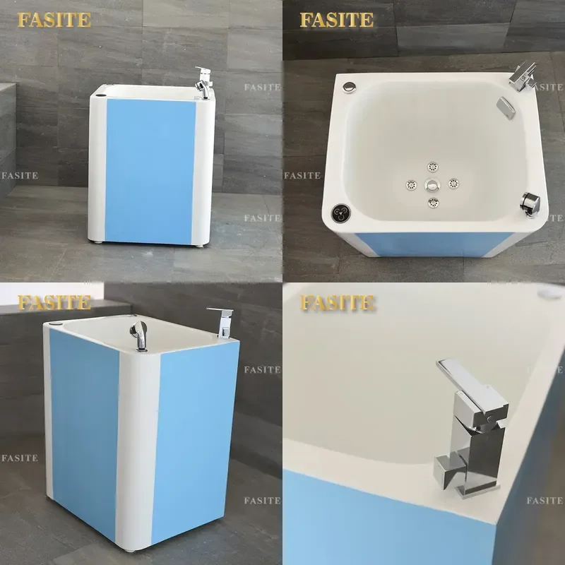 For Pet Bath Tub Acrylic Puppy Dog Kitten SPA Bubble Ozone Multifunctional Grooming Station with Docking Design Home Use
