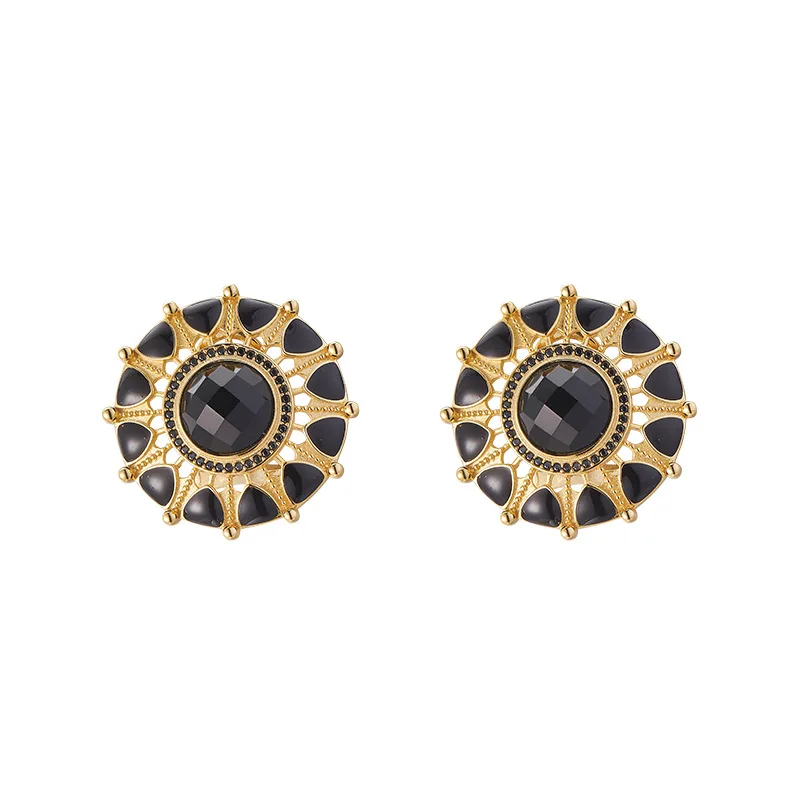 Pendientes de plata de ley S925 para mujer, aretes de ágata, color de contraste, joyería