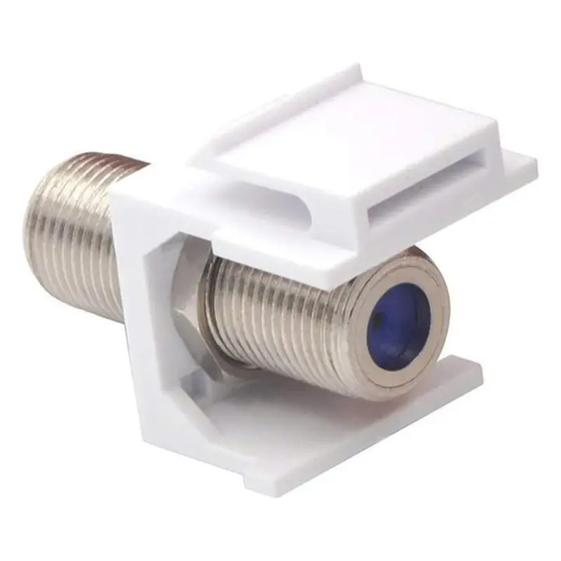 50PCS Coax Keystone Jack Insert Coaxial Cable Connector, F-Type RG6 Cable Extender Female To Female For Wall Plate-Y47A
