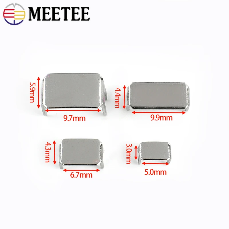 50/100Pcs Metal Zipper Stopper for Nylon Zippers 3# 5# 8# 10# Zips Tail End Lock DIY Instant Fix Repair Kit Replacement