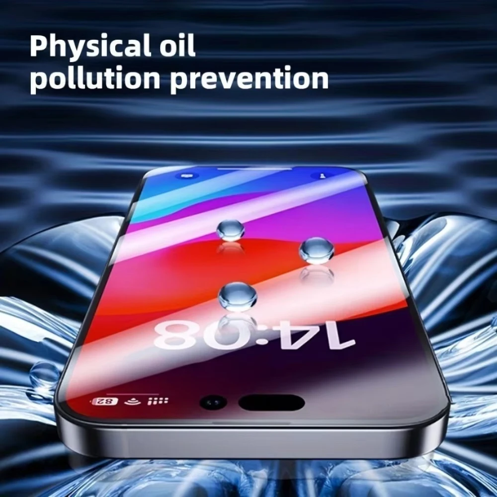 4 قطعة HD بنقرة واحدة تركيب حامي الشاشة آيفون 17 16 برو ماكس 15 16e 13 12 Mini 11 X XS XR 6 7 8 Plus الزجاج المقسى