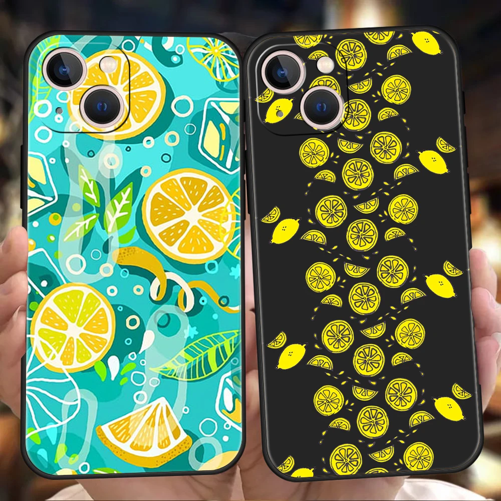 Mediterranean Lemon Phone Case for iPhone 16 15 14 13 12 Pro Max 11 Pro Max 7 8 Plus XS XR Shockproof Soft Shell Capas Bag