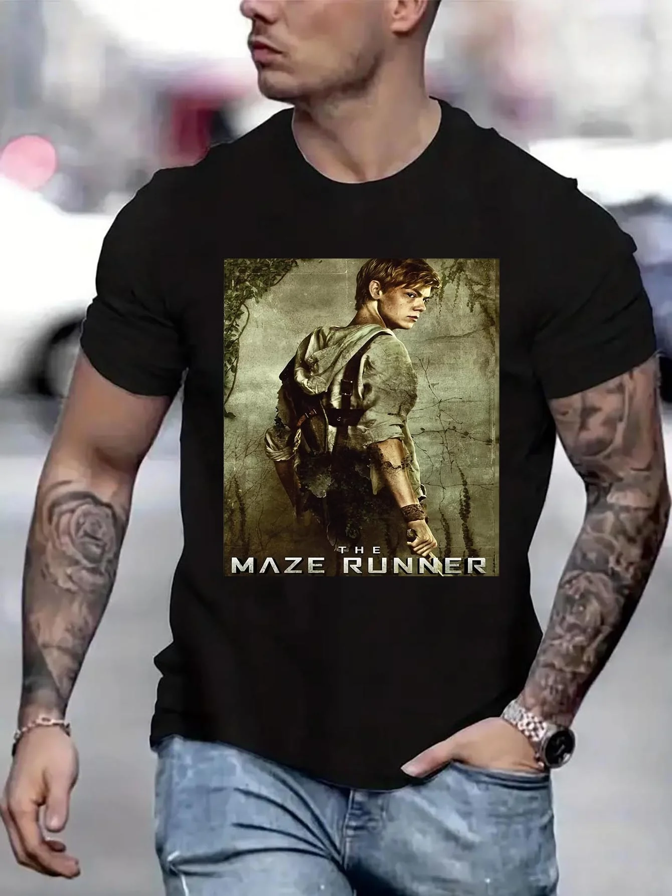 

The Maze Runner - Newt Poster Couples T-Shirt High End Men's Clothing Kawaii Clothes Mens Tops T Shirt Men B5023710