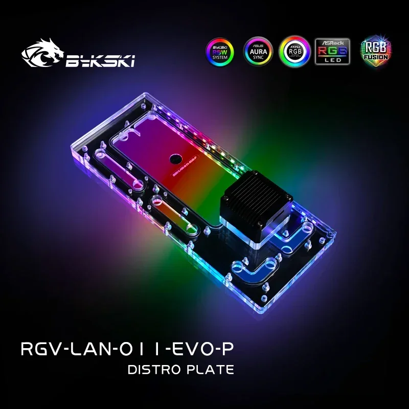 Placa de distribución acrílica Bykski/reservatorio de placa para caja de ordenador LIAN LI O11 EVO/sistema de refrigeración por agua/bomba combinada DDC