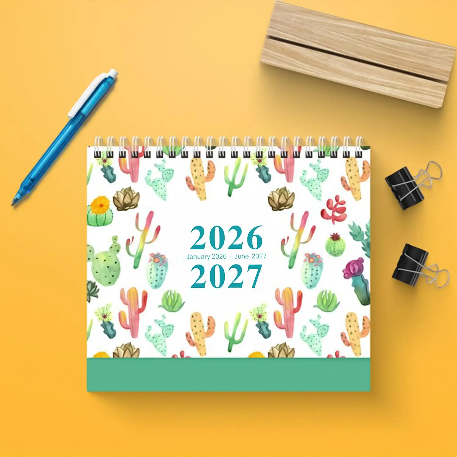 Настольный календарь на 2026 год, еженедельный, ежедневный, 18 месяцев с заметками, эстетический настольный календарь на 2026-2027, планирование повестки дня встреч