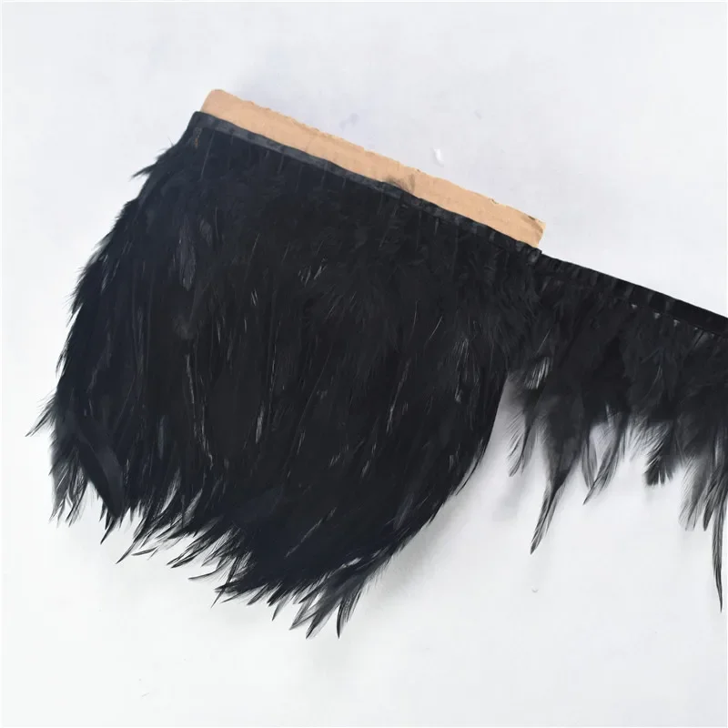 2 Meter/Los Fasanenfedern-Bordüren, Fransenband 10-15CM/4-6" Burgunderrote Federn für Bastelarbeiten, Kleidung, Hochzeitsdekoration – Detail 10