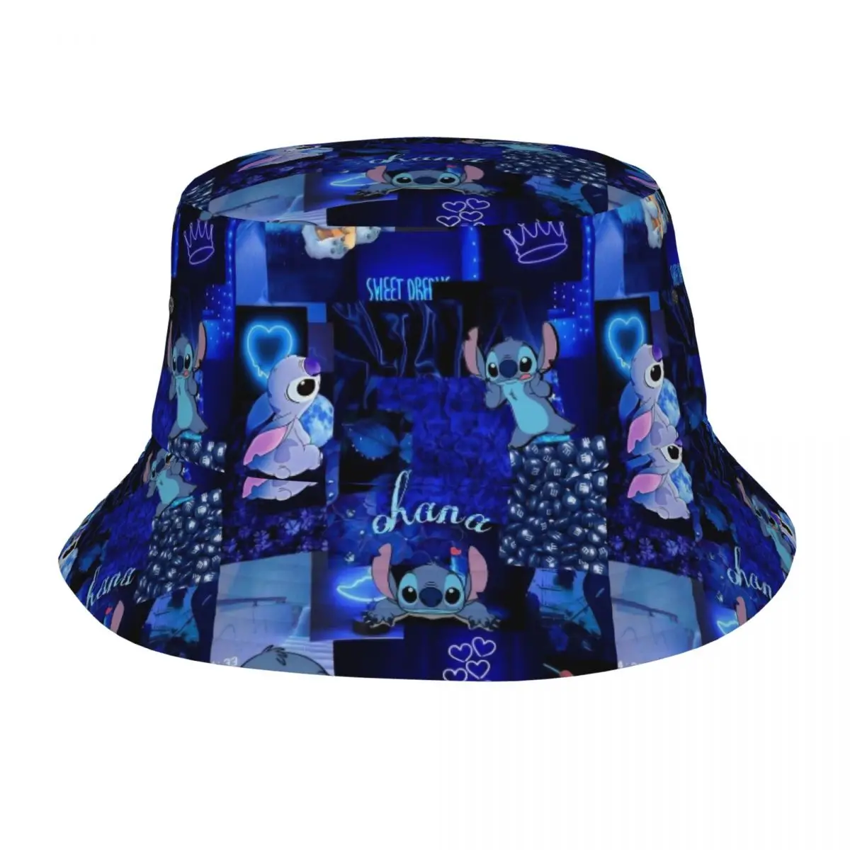 Spring Picnic Headwear Lilo And Stitch Stuff Bucket Hat Trendy Unisex Hot Sun Hats Cartoon Bob Hat Fishing Fisherman Hats