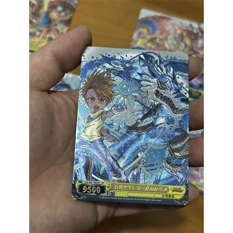 Digimon Adventure Anime Characters Greymon Metal Greymon DIY Homemade Bronzing Game Toys Collection Card Christmas Birthday Gift