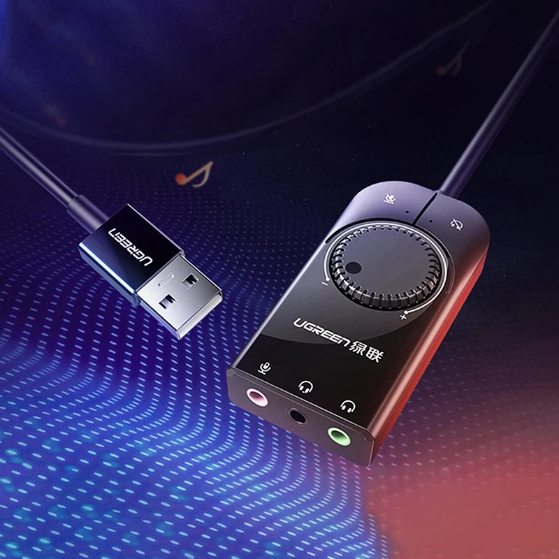 

Внешняя звуковая карта USB 3,5 мм, внешняя звуковая карта для ПК, ноутбука, PS4, гарнитуры, звуковая карта USB