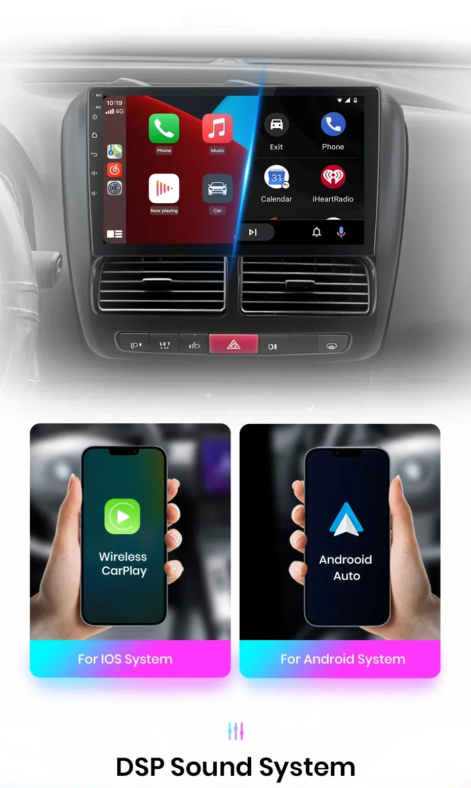 Junsun carplay android auto radio für fiat doblo opel combo tour 2013-2018 auto intelligente systeme rds bt dsp 2 din autoradio – Detail 10
