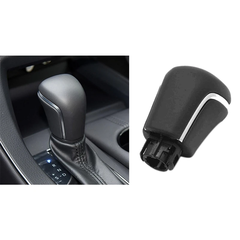 

Pop Pop Car Leather Gear Shift Konb For Toyota Corolla Levin Camry XV70 V70 Avalon 2018 2019 2020 Gear Shifter Head Ball Black