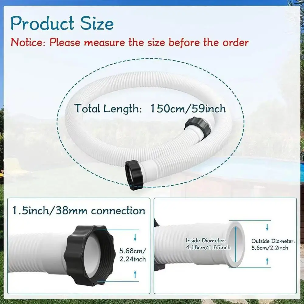 Universal Swimming Pool Hose Adapter Replacement Filter Pump Accessory Connector Piping System Durable PVC Connection Fitting