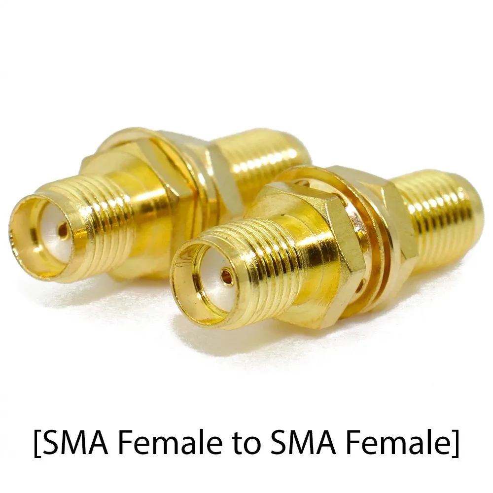RF Coaxial Adapter SMA Female Bulkhead Straight Connector Nut & Washer Included 50 Ohm for Wireless Module