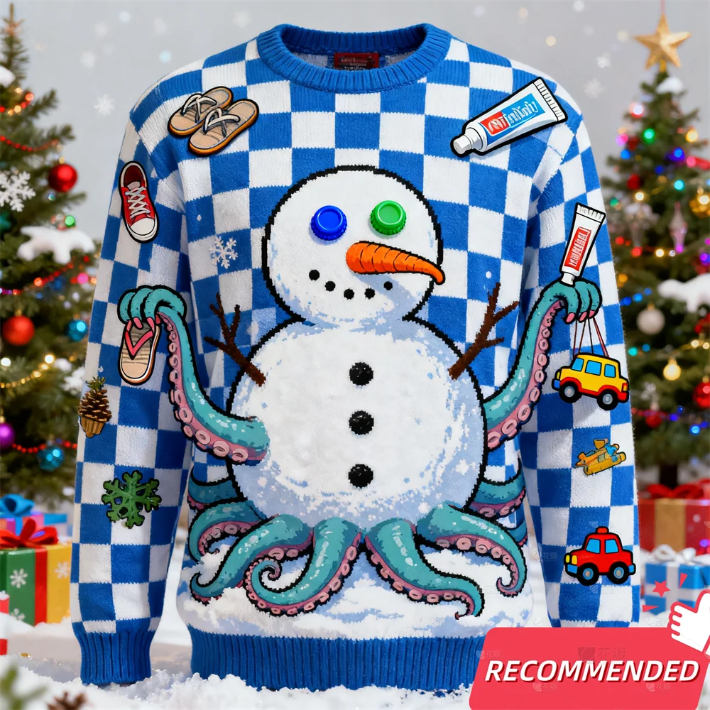 2025年秋 大人子供用 アグリークリスマスセーター メリークリスマス 面白い恐竜 ホリデー クルーネック プルオーバー ジンジャーブレッドマン スウェットシャツ