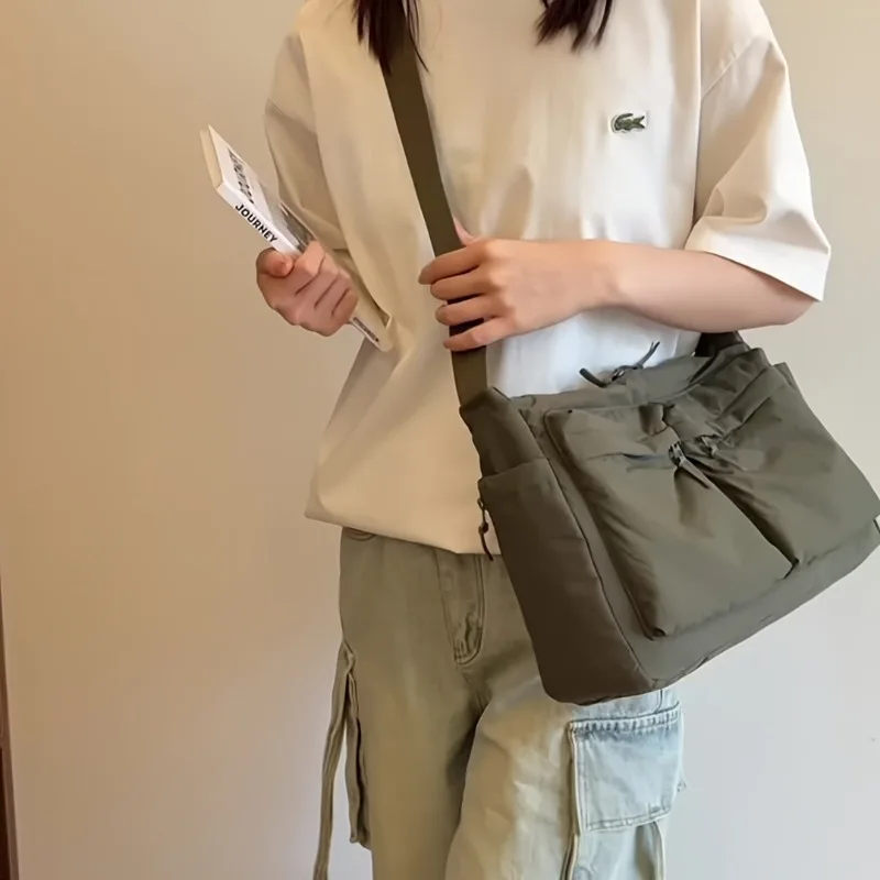 

Прочные сумки через плечо Регулируемая сумка через плечо унисекс, сумка через плечо, которую можно стирать в машине, с несколькими отделениями для ежедневных поездок на работу