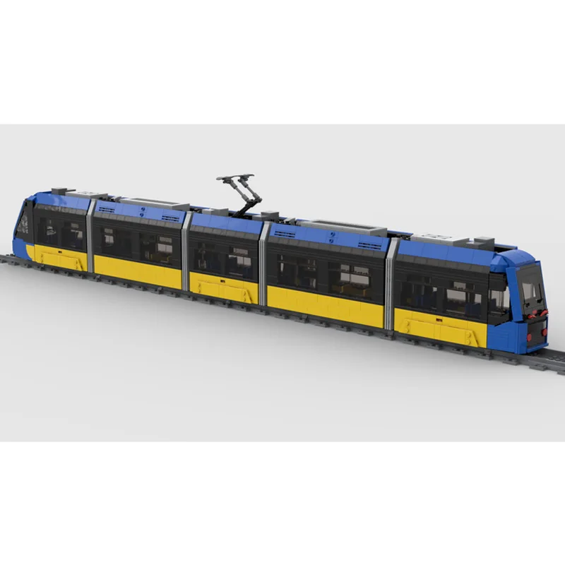 Building Blocks City Trains Model Turiny New Hitachied Tram MOC Bricks DIY Assemble Bricks Transportation Creative Toys Gifts