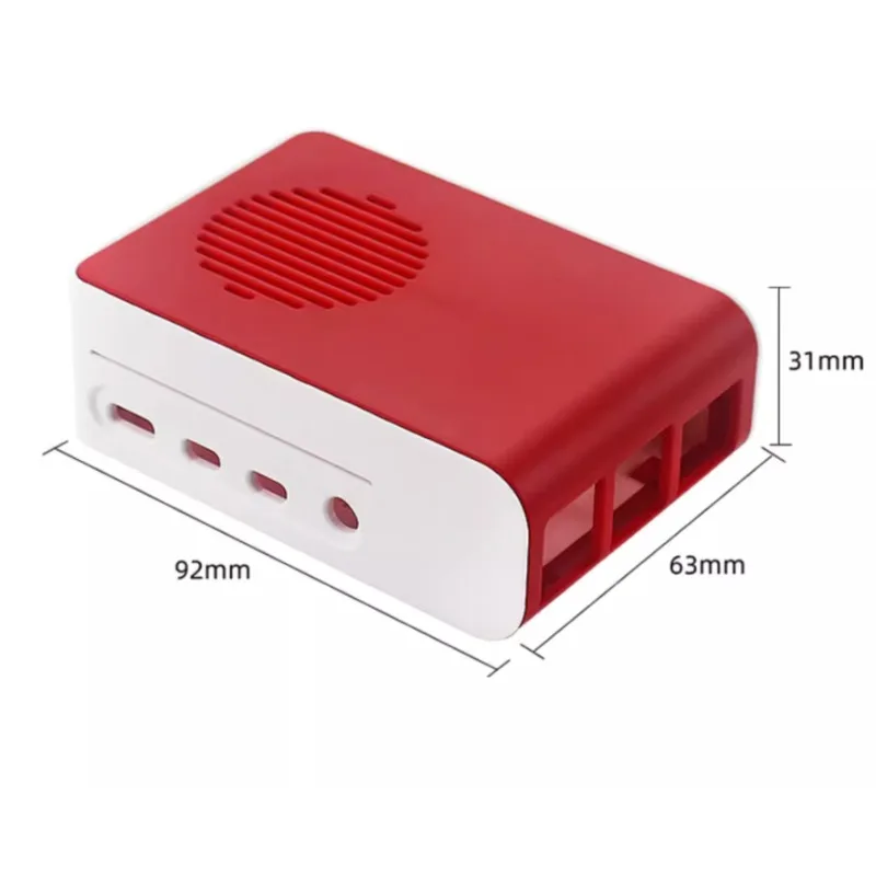 Raspberry Pi 4, красно-белый корпус из АБС-пластика, настенный охлаждающий вентилятор с поддержкой для Raspberry Pi 4 Model B
