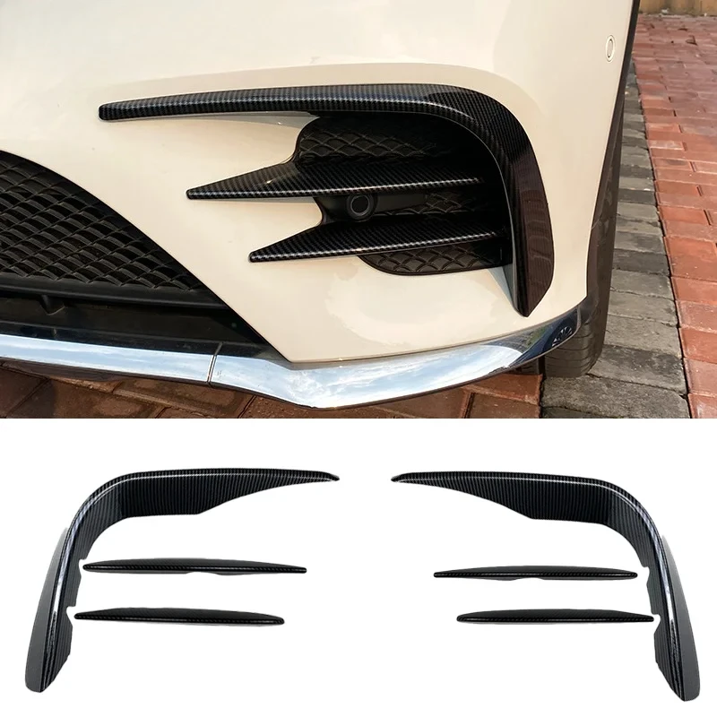 Fit For Mercedes Benz Accessories GLC Class GLC260 GLC300 GLC43 AMG X253 2016-2019 Front Bumper Splitter Canard Fog Light Trim