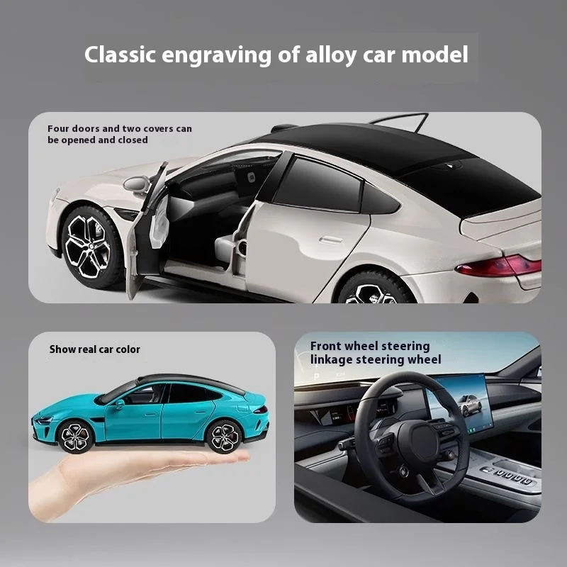 Xiaomi Su-7 car model 1:124 car multi-door model alloy simulation model ornaments model toys collection gifts