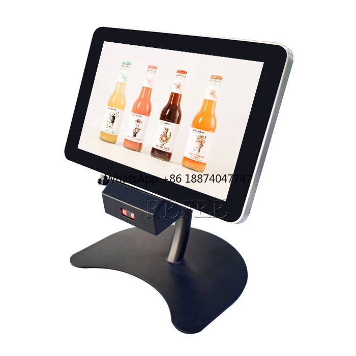 10 inch android advertising screen lcd counter display with barcode scanner