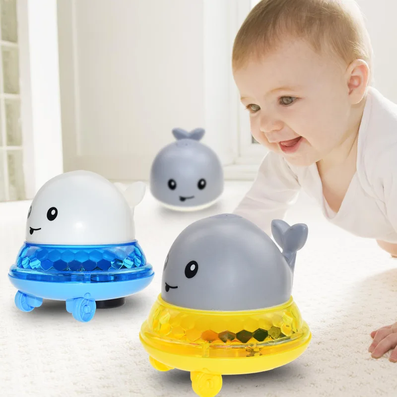 Juguetes eléctricos de ducha LED para niños, baño de ballena, luz de regalo de agua para niños con música de pulverización, juguetes para bebés, piscina, nuevo