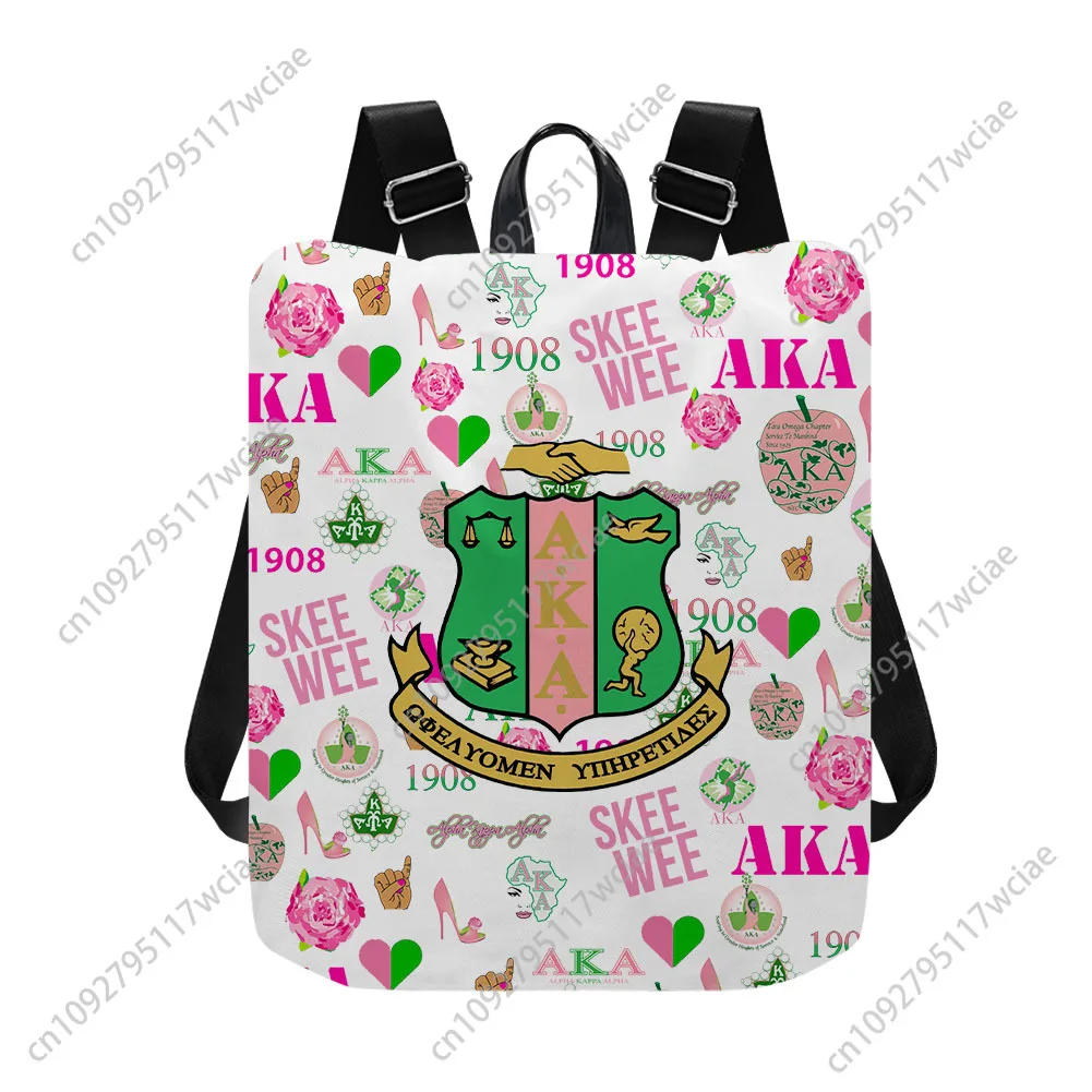 กระเป๋าเป้สะพายหลัง Alpha Sorority AKA 1908 รุ่นสั่งทำพิเศษ ป้องกันการโจรกรรม กระเป๋าเป้ Kappa Alpha ไนลอนกันน้ำ กระเป๋าเป้แฟชั่นสำหรับนักศึกษา