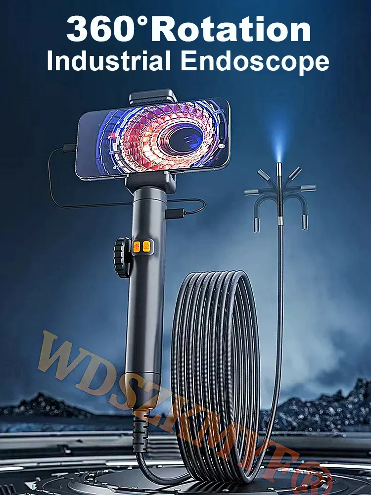 Two-Way Articulating Borescope DXZtoz Wireless Endoscope Camera with 6mm Tiny Articulation Snake Camera 1080P Video Inspecti