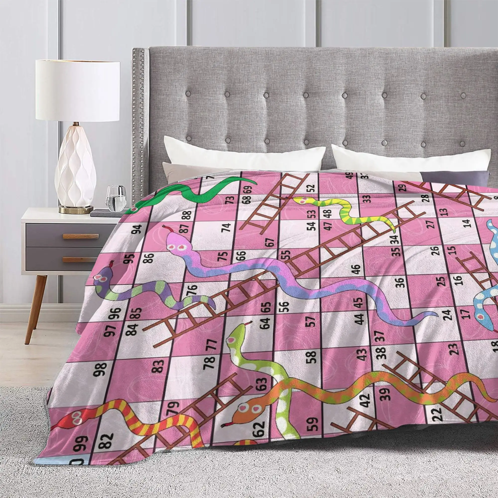 الثعابين والسلالم الفانيلا بطانية الشتاء لينة رمي بطانية للطلاب ديكور المنزل مضحك المفرش أريكة غطاء سرير