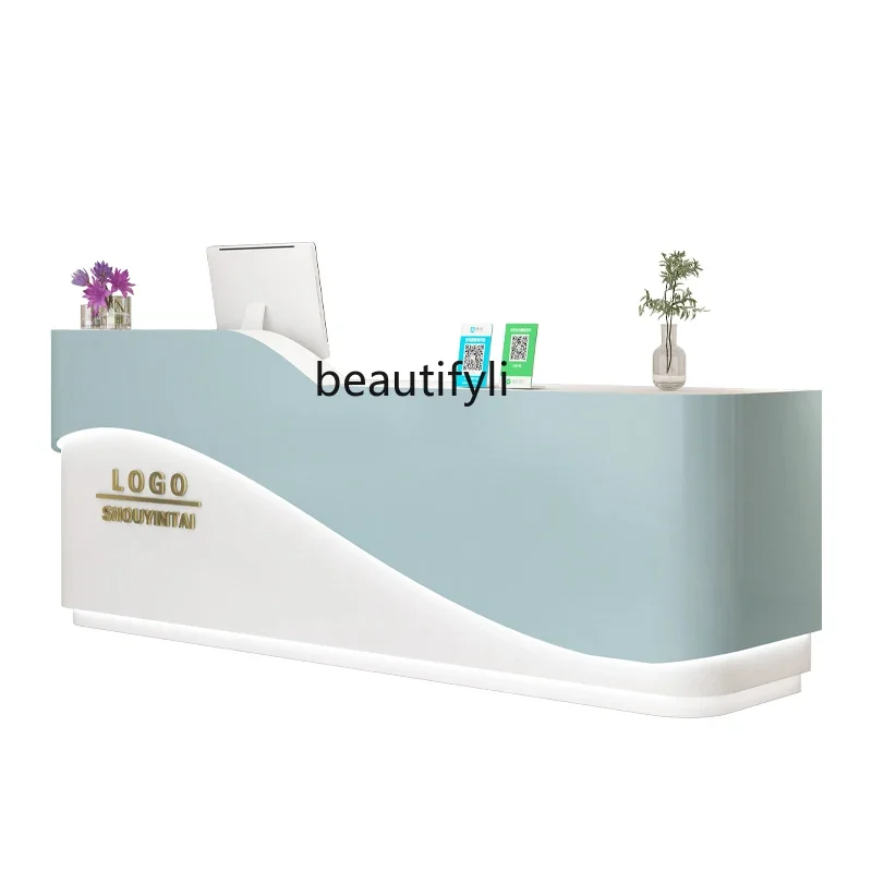 

Bar Counter Cashier Modern Simple Beauty Salon Clothing Store Small Company Reception Desk